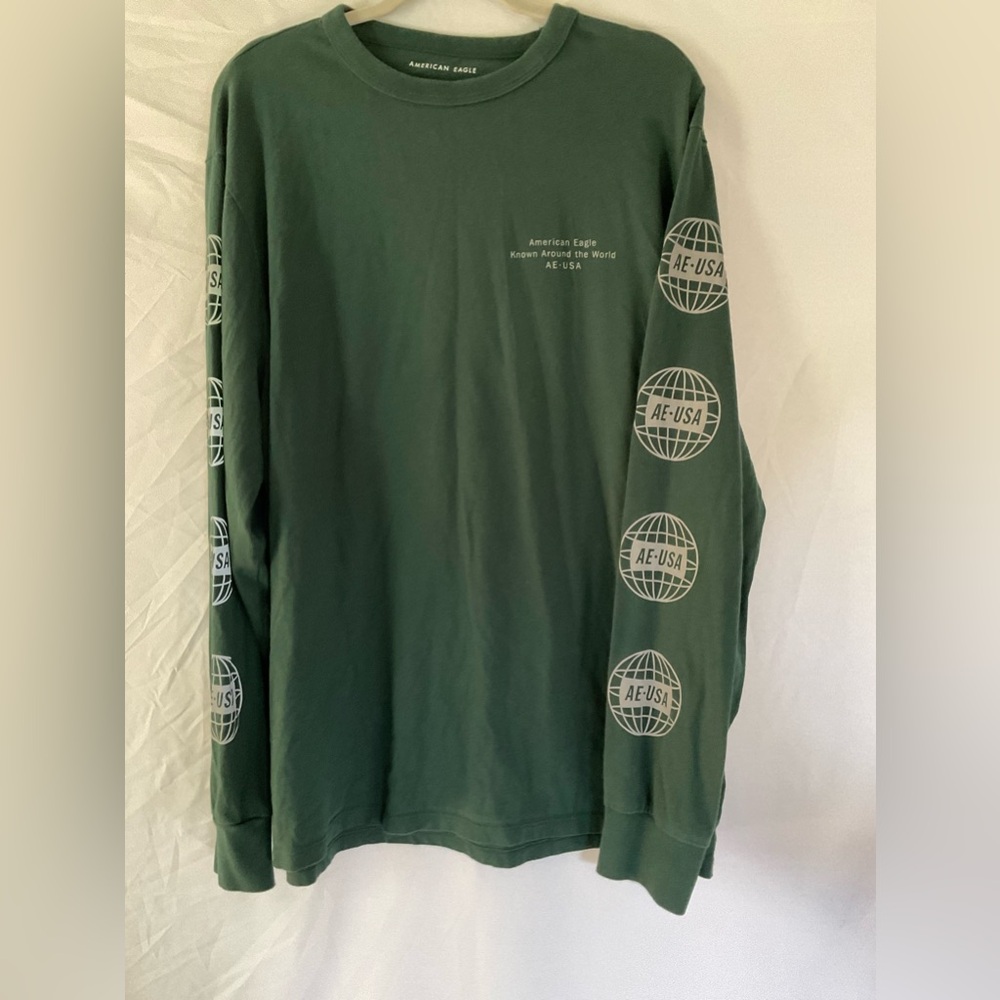 American Eagle Outfitters Known All Around The World AE-USA 2X long sleeve